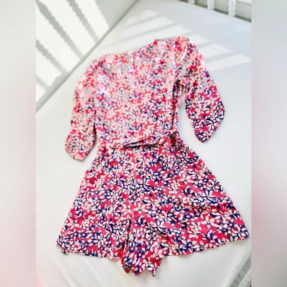 Yumi Kim 100% Silk Liz belted romper Size XS GORGEOUS!!